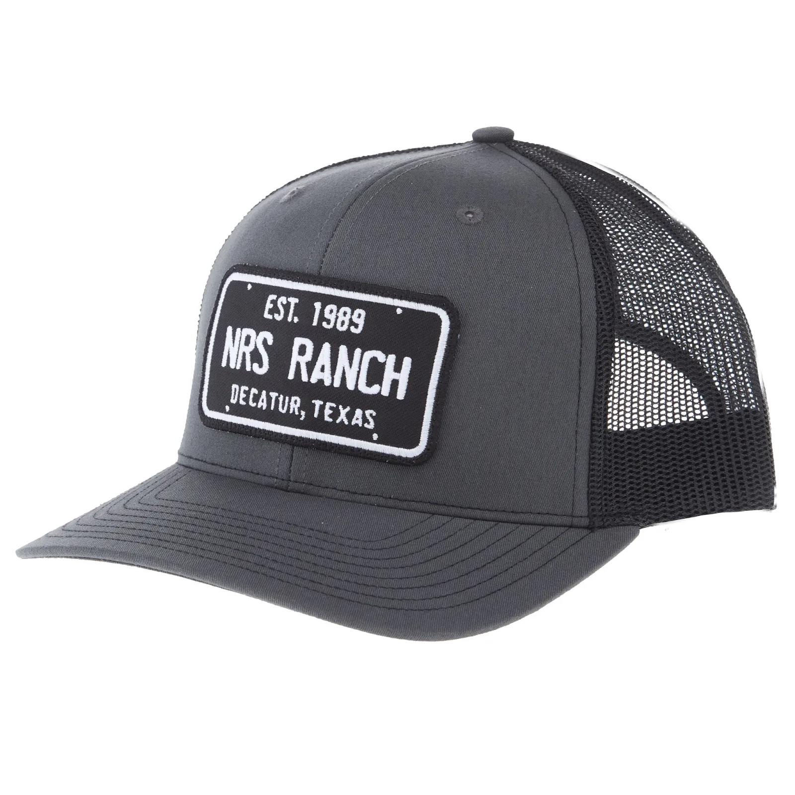 NRS Ranch Charcoal/Black Embroidered Patch Cap - Image 2