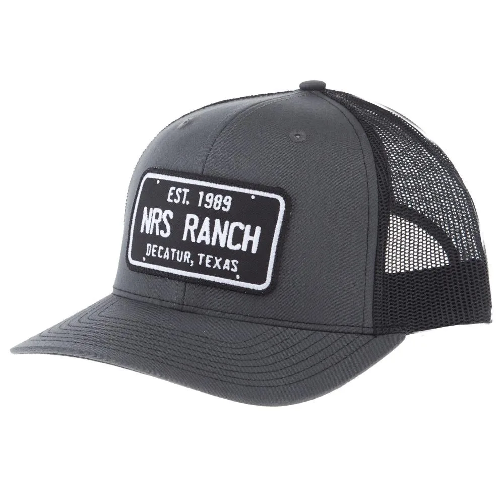 NRS Ranch Charcoal/Black Embroidered Patch Cap
