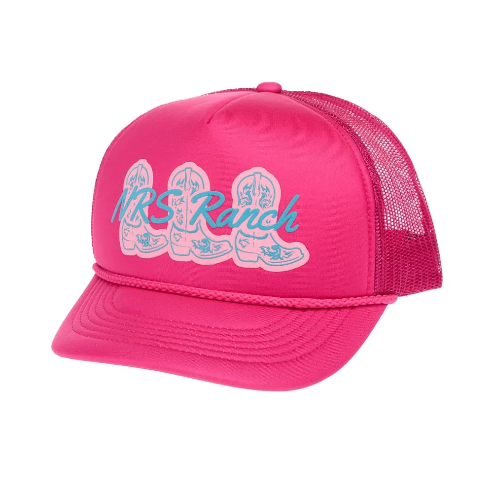 NRS Ranch Cowgirl Boots Hot Pink Foam Cap - Image 2