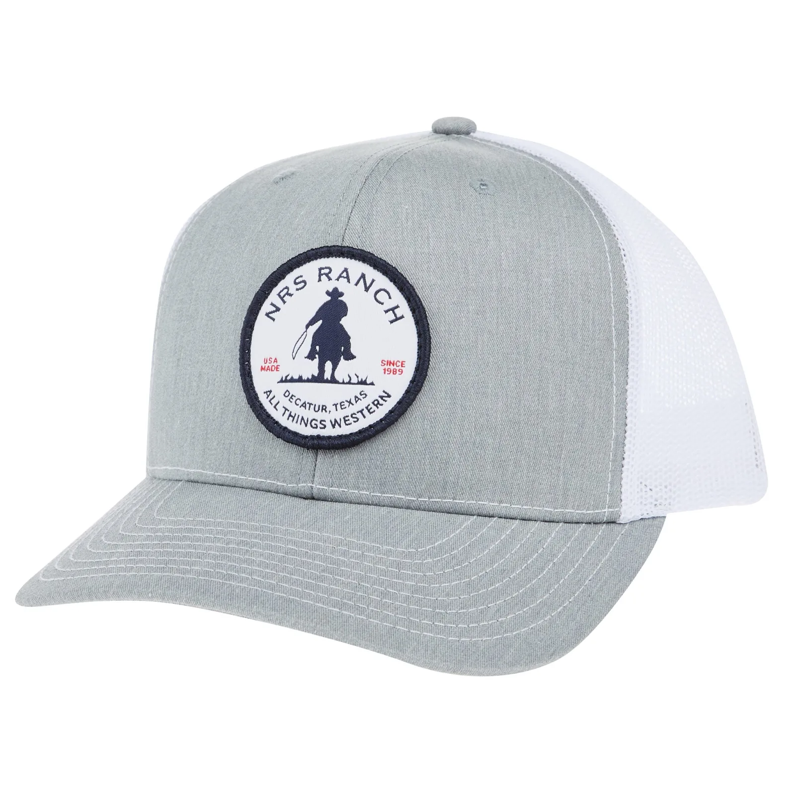 NRS Ranch Grey/White Roper Cap - Image 2