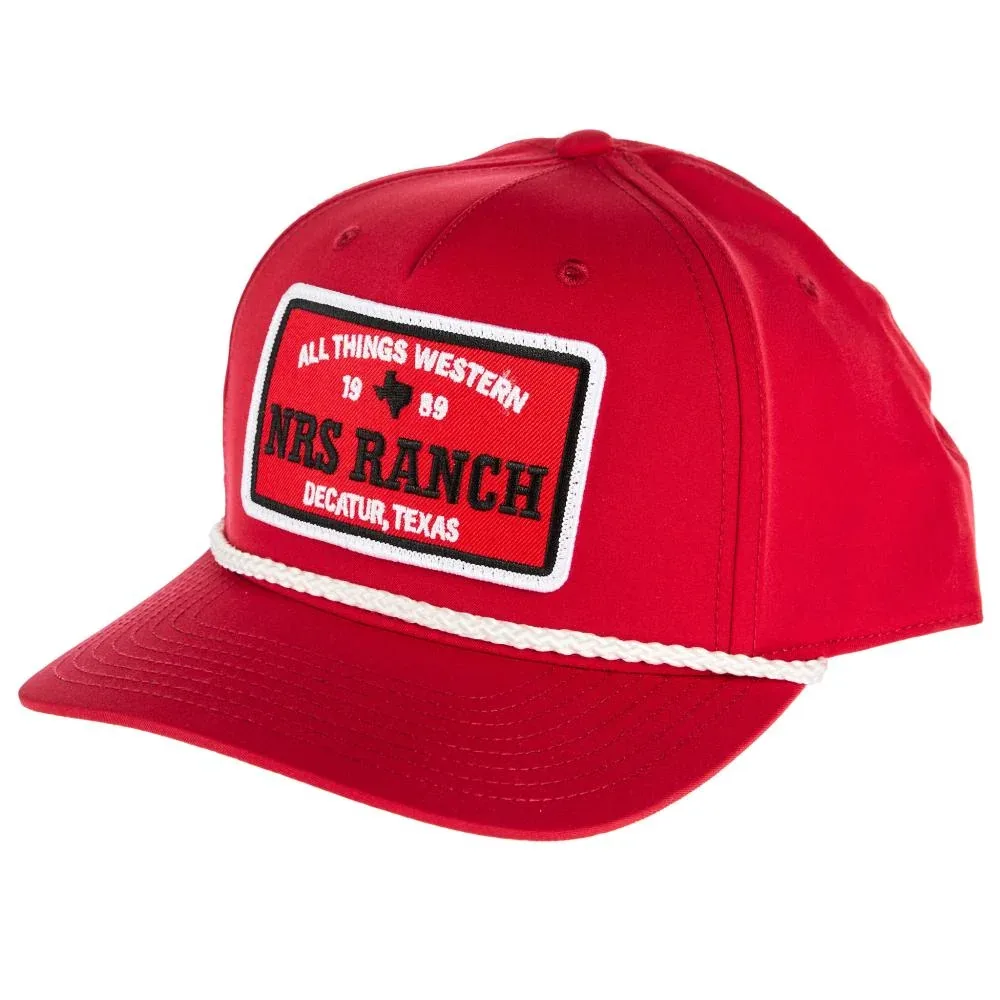 NRS Ranch Red White Embroidered Patch Cap