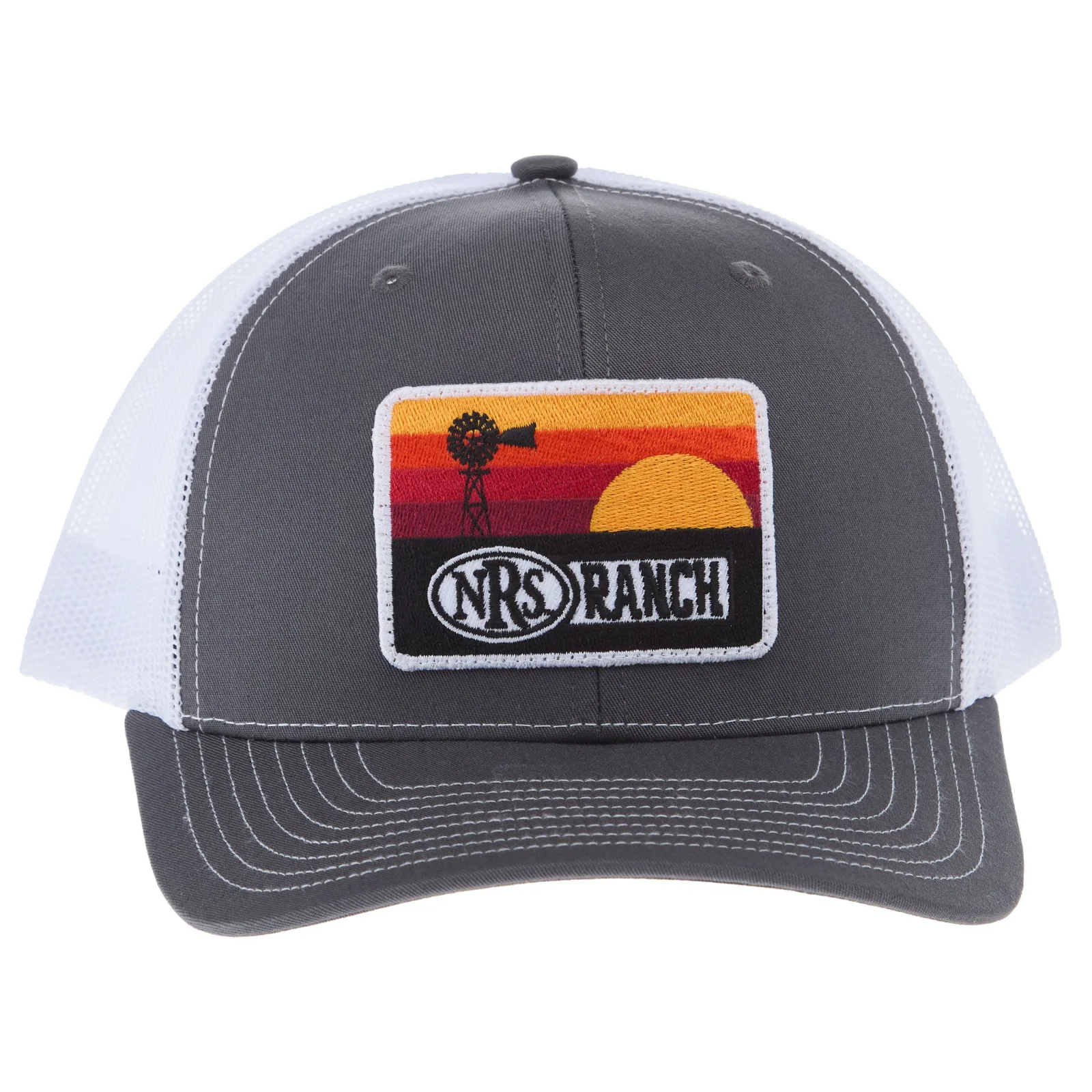 NRS Ranch Sunset Windmill Patch Charcoal and White Cap - Image 2