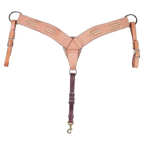 NRS Roughout Breast Collar with Rawhide Accents