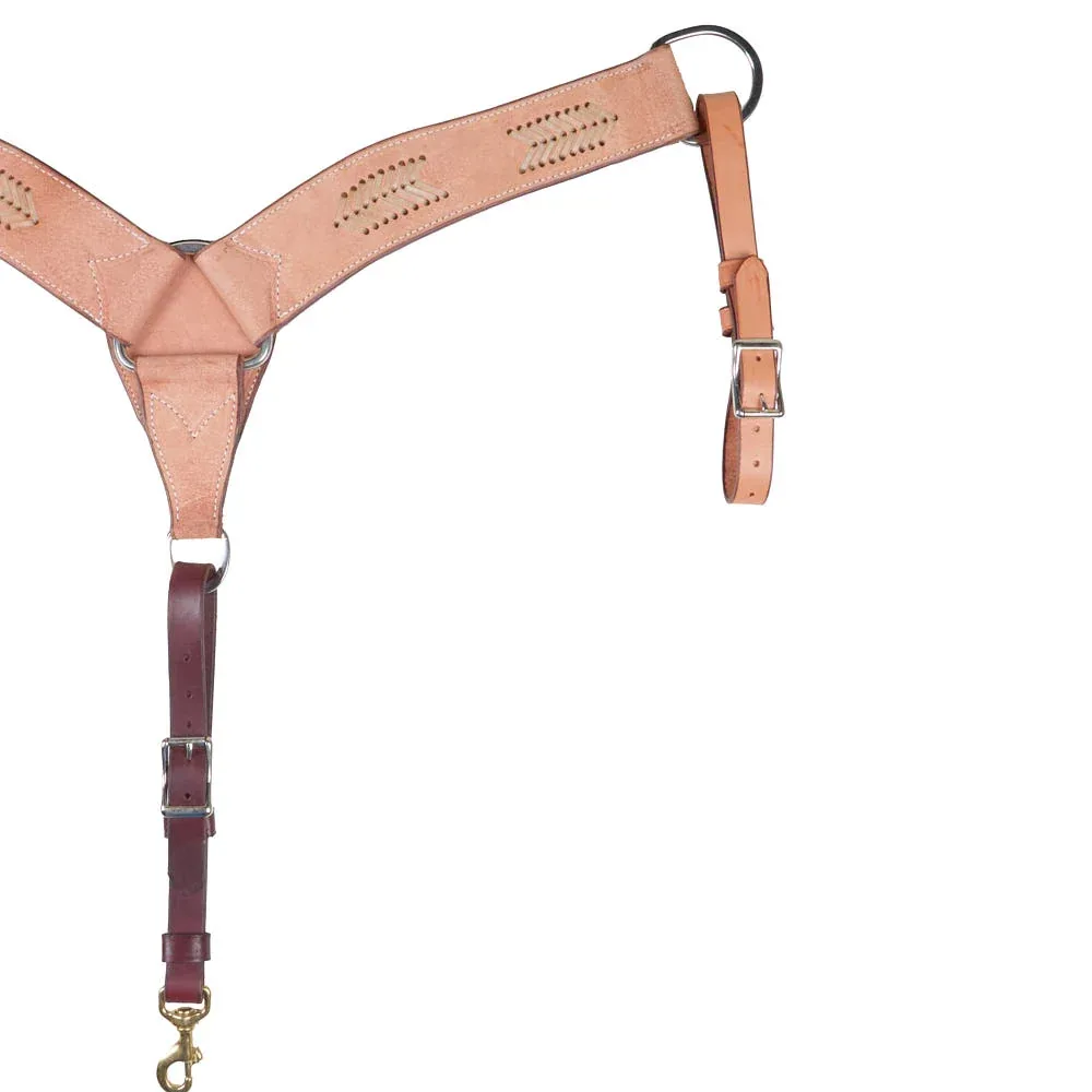 NRS Roughout Breast Collar with Rawhide Accents - Image 2
