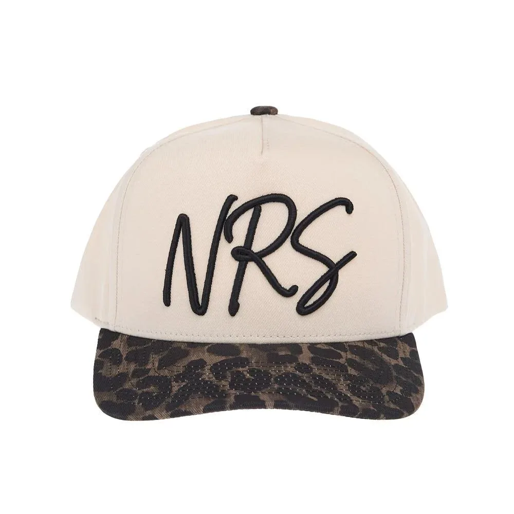 NRS Script Logo Cream & Cheetah Cap