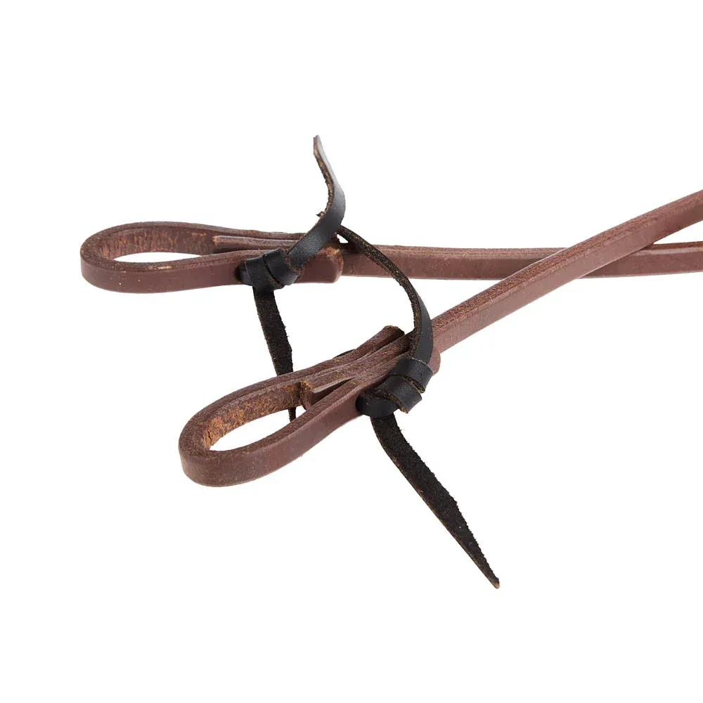 NRS Tack 3/8 in x 8ft Oiled Hand Rubbed Split Reins - Image 2
