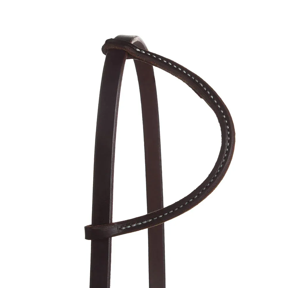 NRS Tack 5/8in Oiled Single Ear Headstall with Snaps - Image 2