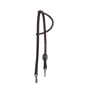 NRS Tack 5/8in Oiled Single Ear Headstall with Snaps