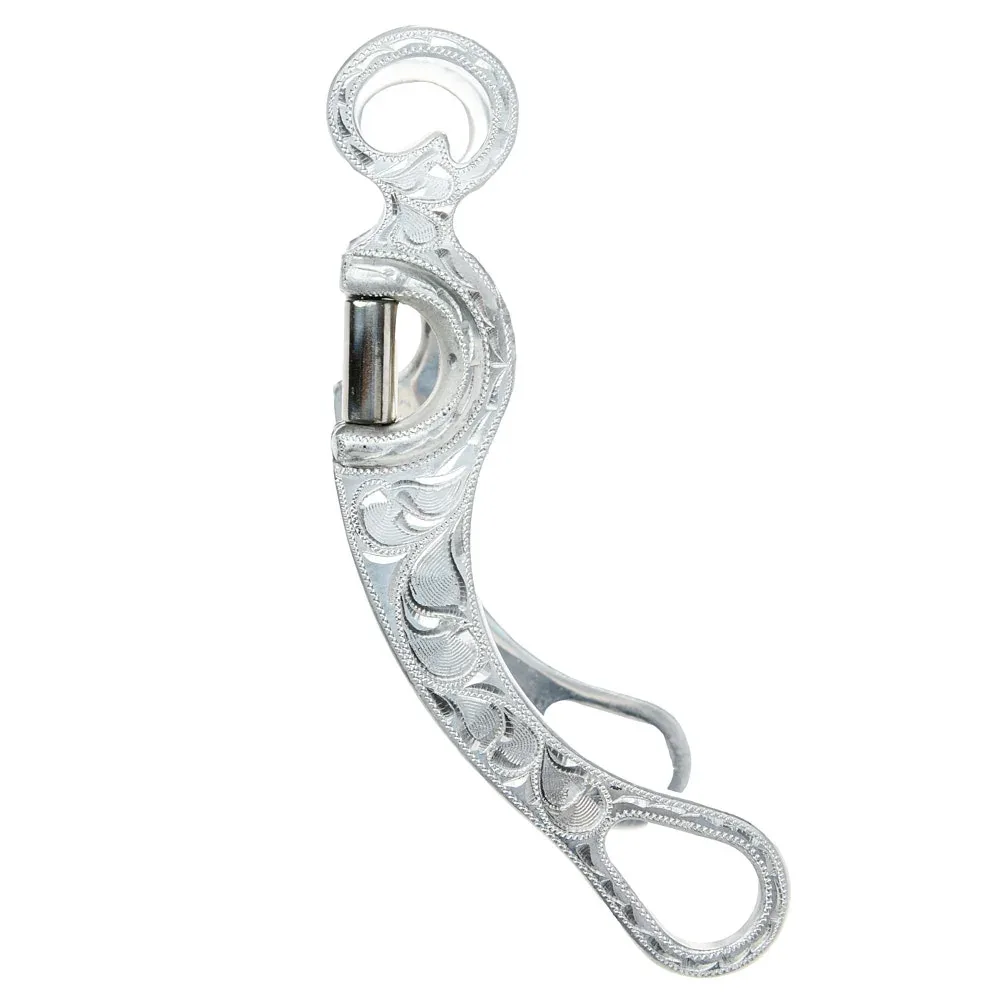 NRS Tack Engraved Aluminum Low Solid Port Shank Bit - Image 2