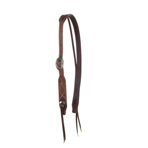 NRS Tack Figure Eight Stitched Split Ear Headstall with Floral Buckle