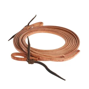 NRS Tack Hand Rubbed 3/8in x 8ft Split Reins