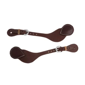 NRS Tack Oiled Hermann Oak Button Cover Men`s Spur Straps