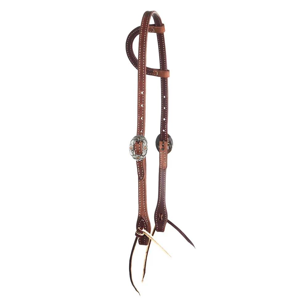 NRS Tack Premium Single Ear Headstall with Floral Buckles - Image 2