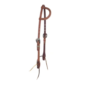 NRS Tack Premium Single Ear Headstall with Floral Heel Buckles
