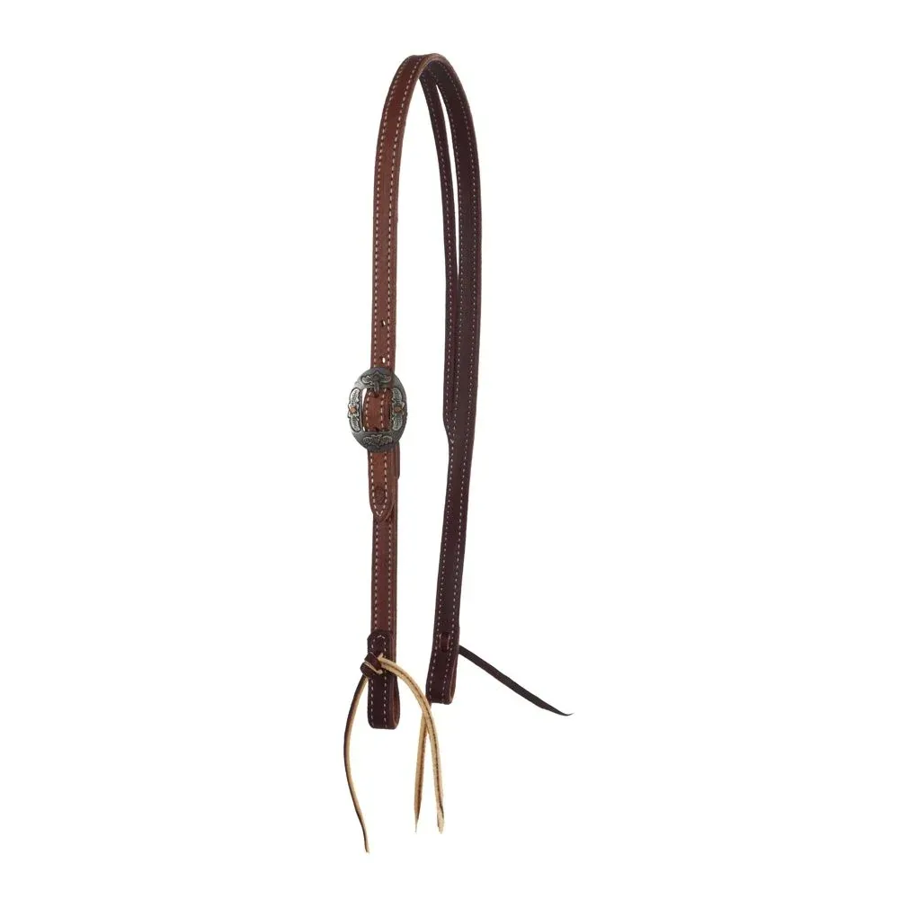 NRS Tack Premium Split Ear Headstall with Floral Buckle