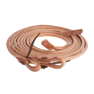 NRS Tack Rolled 3/8in x 8ft Leather Split Reins