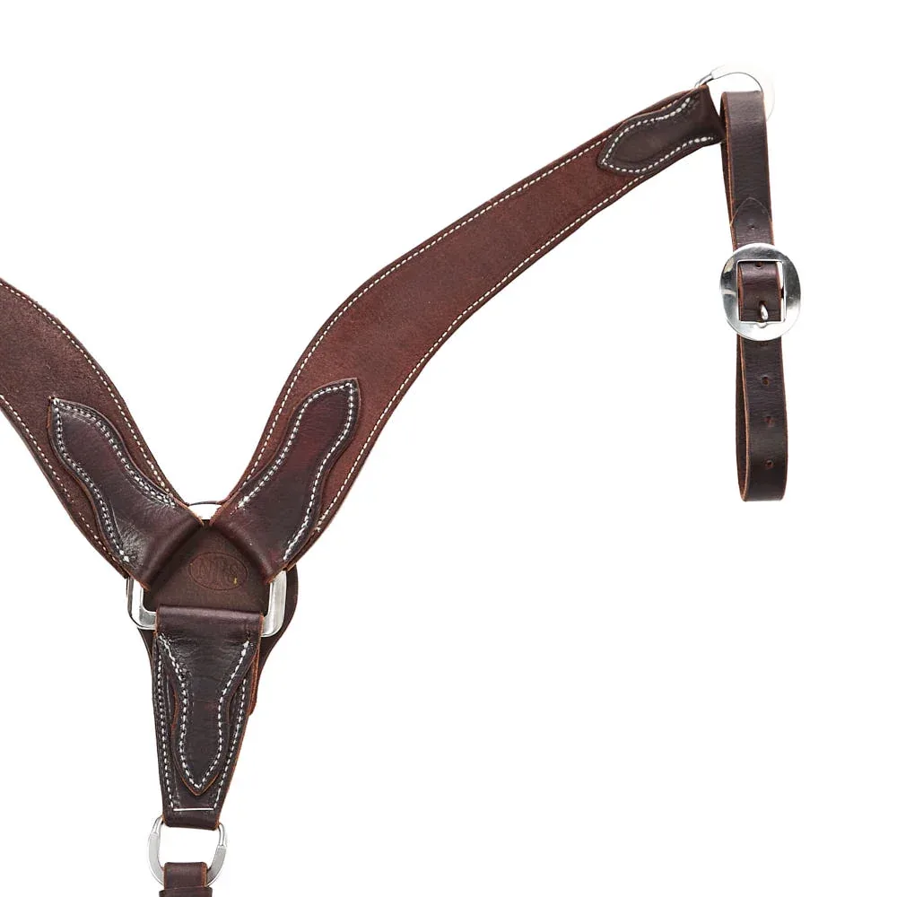 NRS Tack Roughout Chocolate Harness 2 3/4in Tapered Breast Collar - Image 2