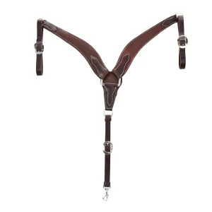 NRS Tack Roughout Chocolate Harness 2 3/4in Tapered Breast Collar