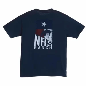 NRS Texas Flag Stacked Logo Navy Tee Shirt