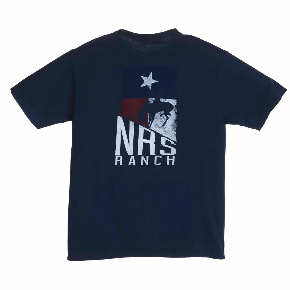 NRS Texas Flag Stacked Logo Navy Tee Shirt