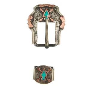 NRS Turquoise Arrowhead 3/4in Buckle Set