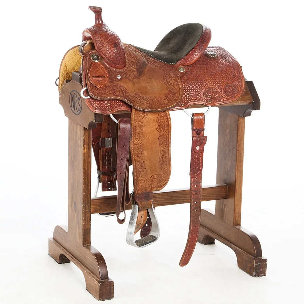 NRS Used 14in Geometric and Floral Combo All Around Saddle