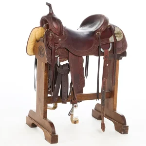 NRS Used 16.5in Barbed Wire Border Cutting Saddle