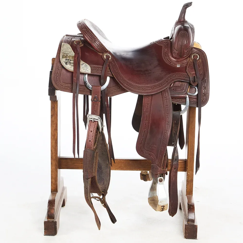 NRS Used 16.5in Barbed Wire Border Cutting Saddle - Image 2