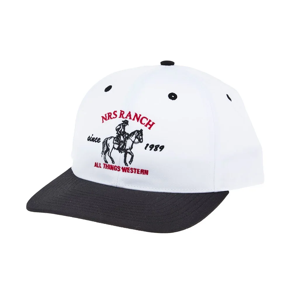 NRS White & Black Embroidered Cowboy Cap - Image 2