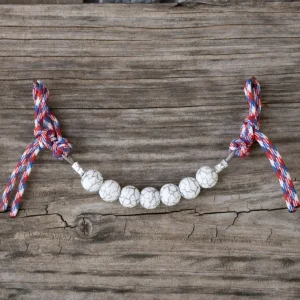 NRS White Crackle Independence Silicone Beaded Curb Strap