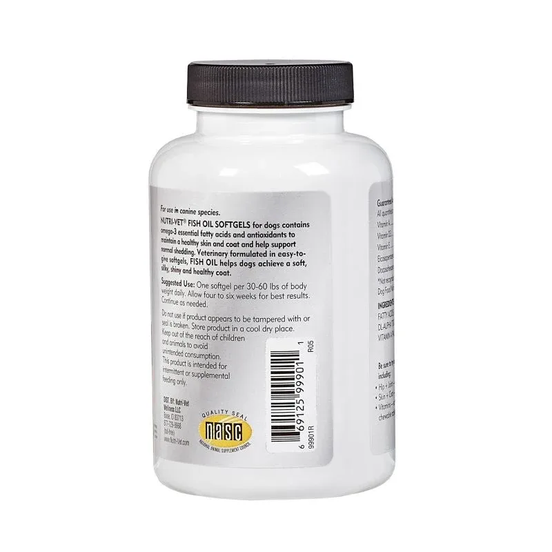 Nutri-Vet Fish Oil Softgel Dog Tablets - Image 2