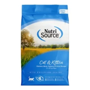 NutriSource Cat & Kitten All Life Stages Dry Cat Food Chicken Meal, Salmon & Liver 12lb