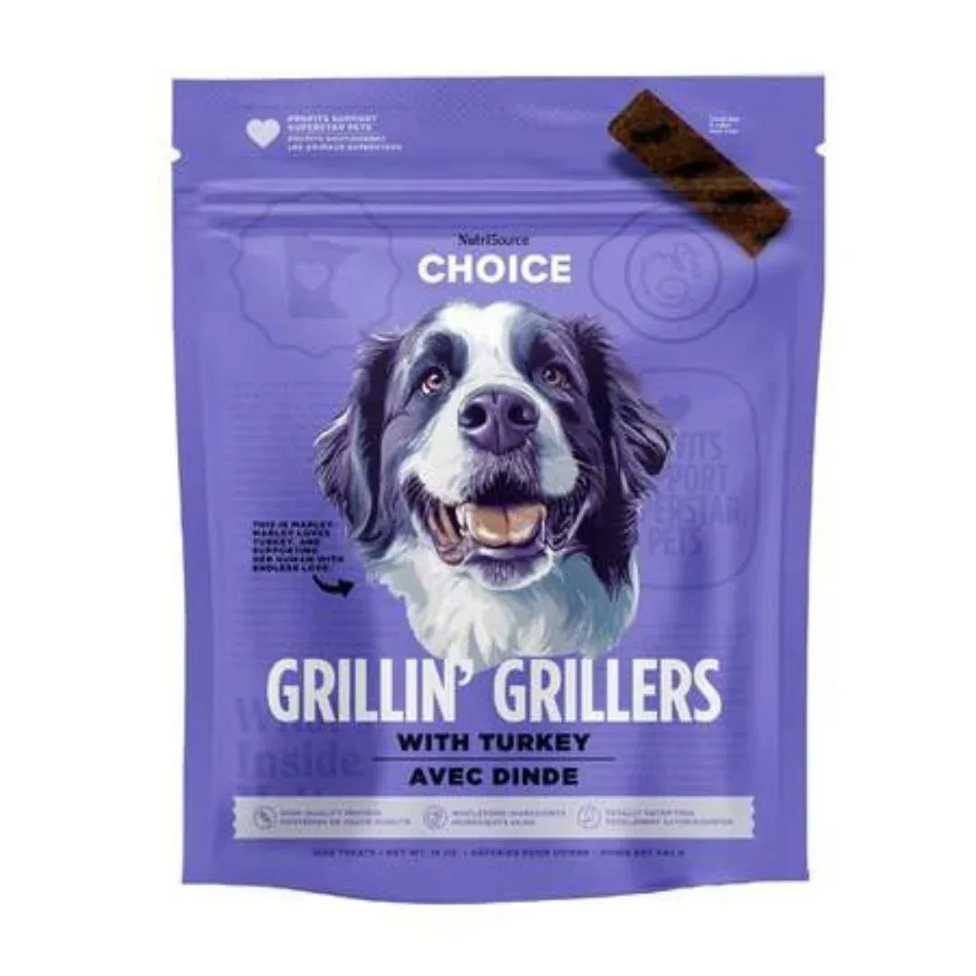 NutriSource Choice Grillin Grillers Turkey Dog Treats, 32 oz