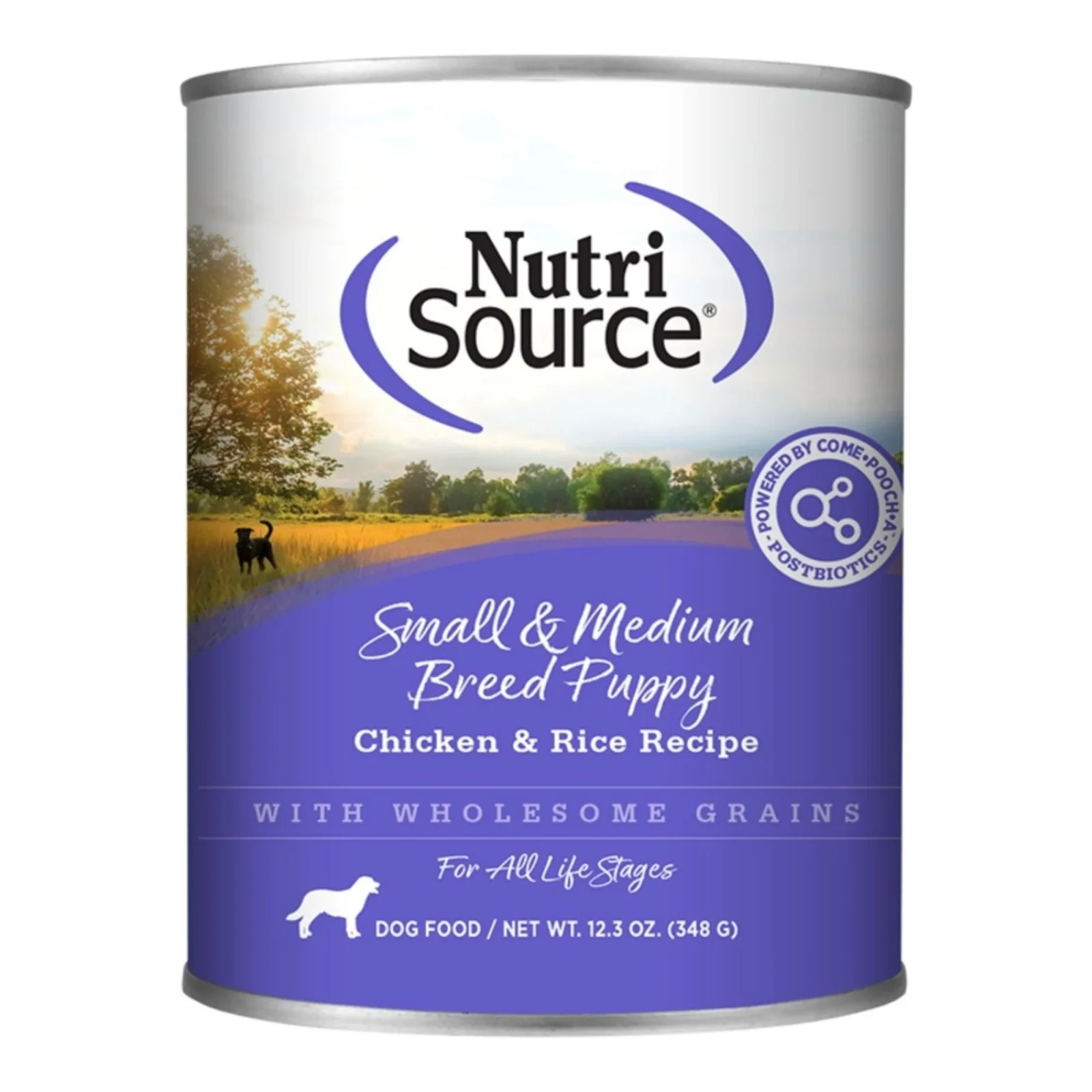NutriSource Dog Small & Medium Breed Puppy Chicken & Rice, 12.3 oz, Case of 12