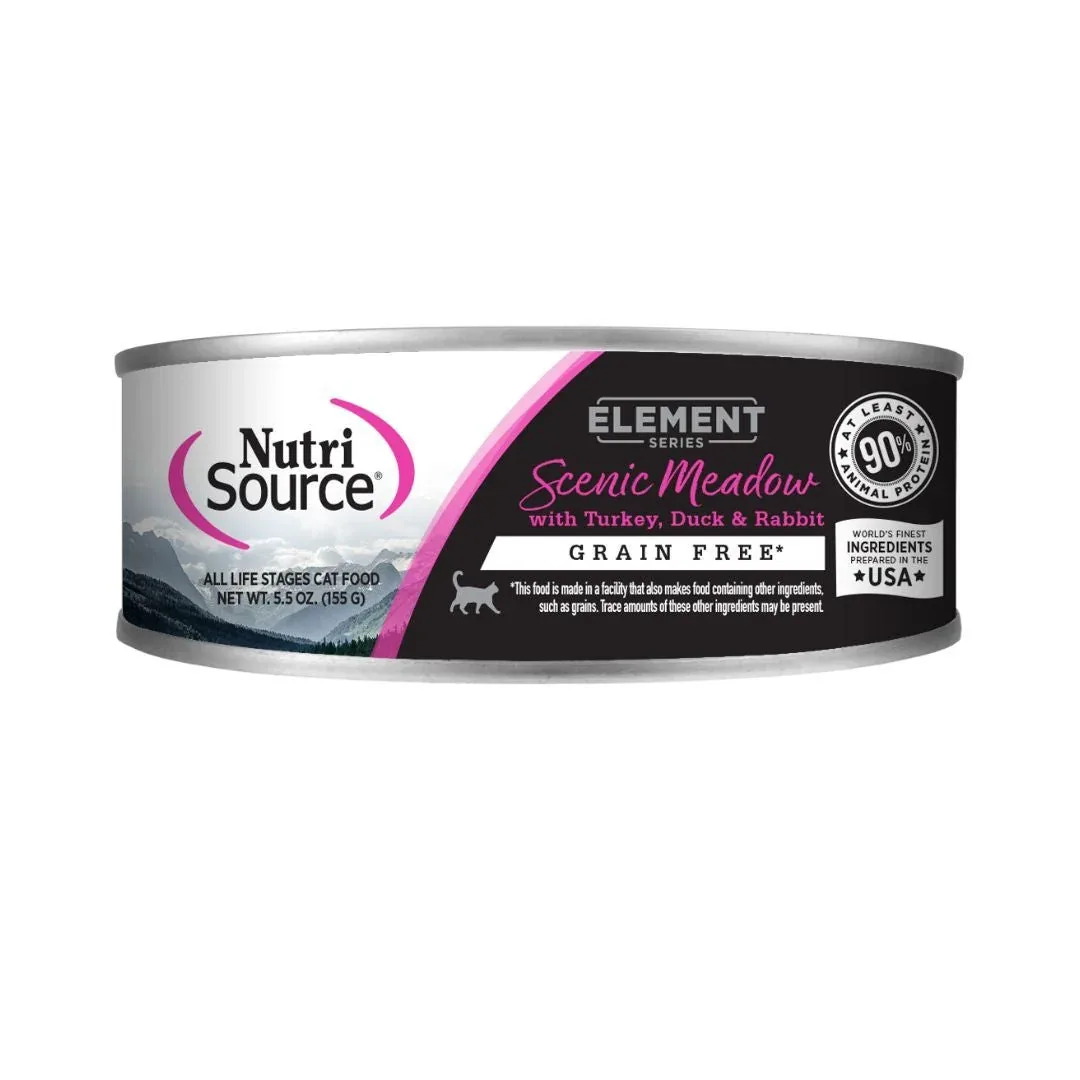 NutriSource Element Series Grain Free Canned Cat Food Scenic Meadow 5.5oz
