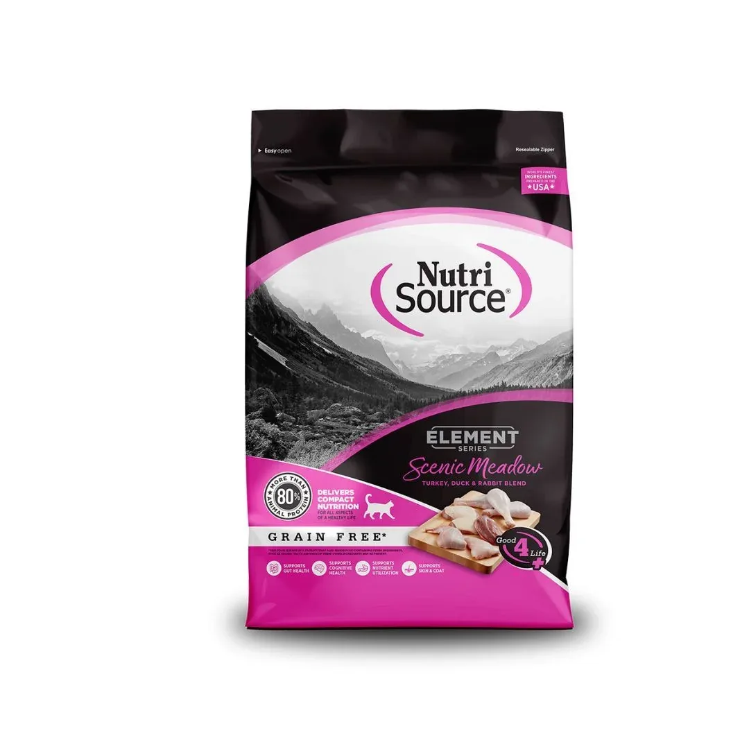 NutriSource Element Series Grain Free Dry Cat Food Scenic Meadow 4lb
