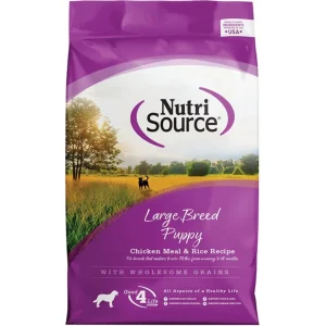 NutriSource Large Breed Puppy Dry Dog Food, Chicken & Rice, 12 lb