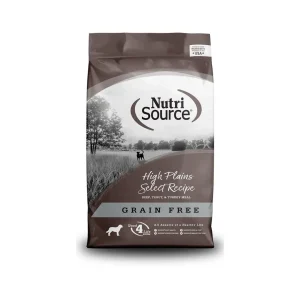 NutriSource Select Recipe Grain Free Dry Dog Food High Plains Select 15lb