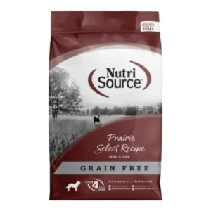 NutriSource Select Recipe Grain Free Dry Dog Food, Prarie Select, 12 lb