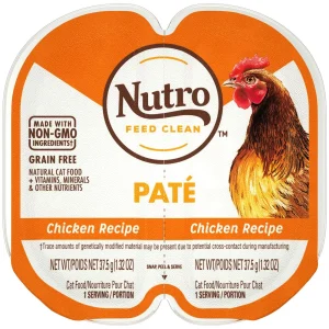Nutro Products Perfect Portions Grain Free Paté Adult Wet Cat Food, Chicken, 2.6 oz, Case of 24