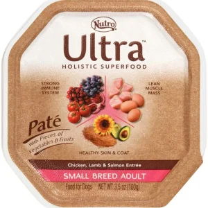 Nutro Products Ultra Grain Free Paté Adult Wet Dog Food Trio of Proteins from Chicken, Lamb & Whitefish Paté w/Superfoods 3.5oz 24pk