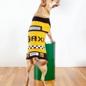 NYC Taxi Handknit Dog Sweater (Dog & Co. Exclusive) (FINAL SALE)