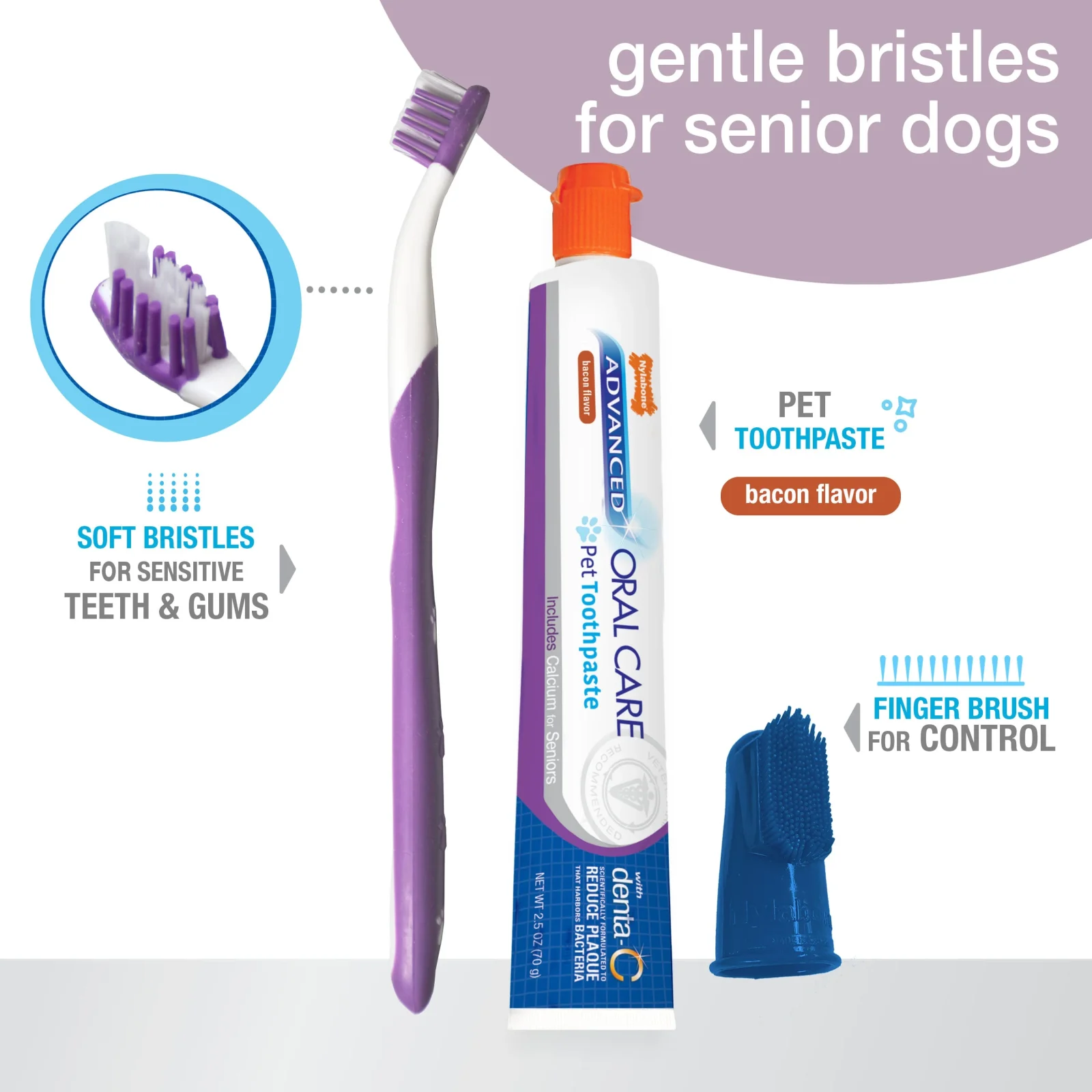 Nylabone Advanced Oral Care Senior Dog Dental Kit Small Dog - Image 2