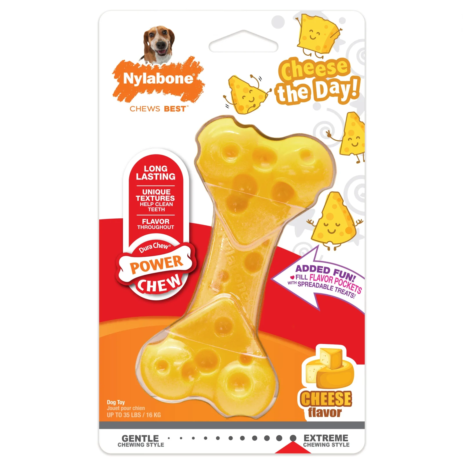 Nylabone Dura Chew Cheese Bone Wolf