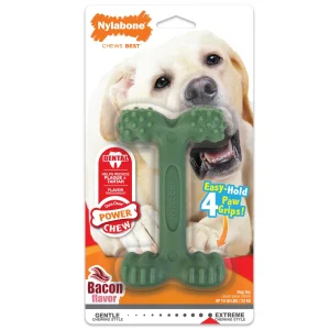 Nylabone Dura Chew Power Chew Easy-Hold Dental Chew Bacon Large/Giant
