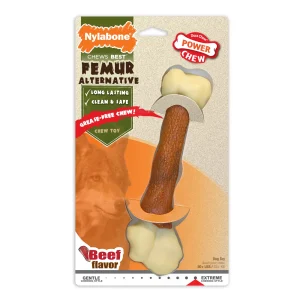 Nylabone Dura Chew Power Chew Femur Alternative Dog Chew Toy Beef Large