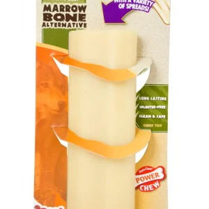 Nylabone Dura Chew Power Chew Marrow Bone Alternative Dog Chew Toy Beef Large