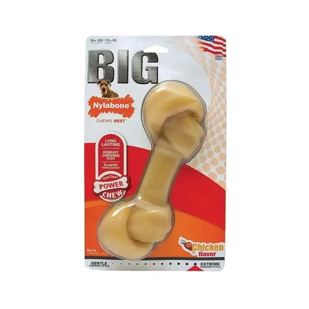 Nylabone® Dura Chews® Power Chews Chicken Flavor Knot Bone Long Lasting Chews Dog Toys