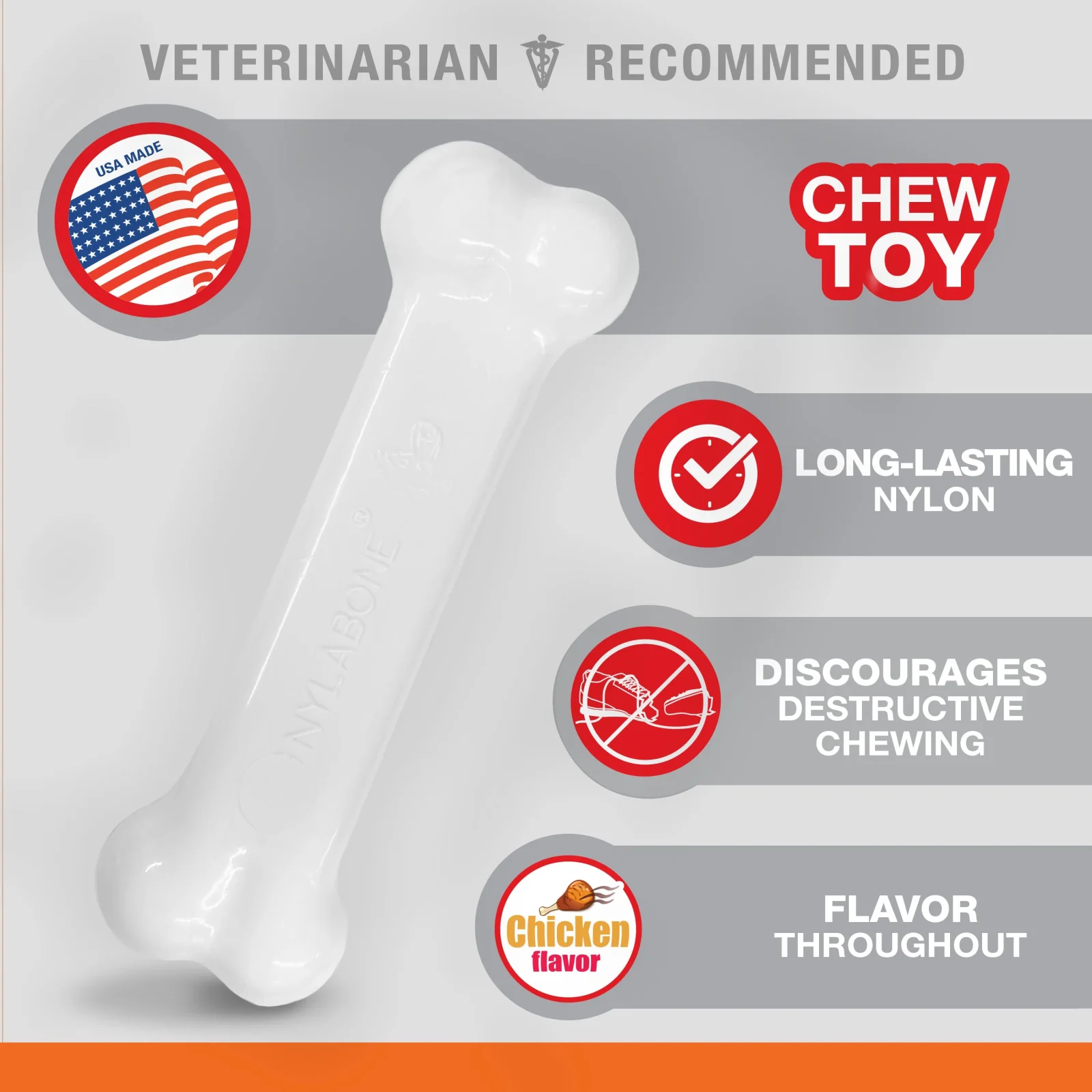 Nylabone DuraChew Chicken Blister Card Petite - Image 2