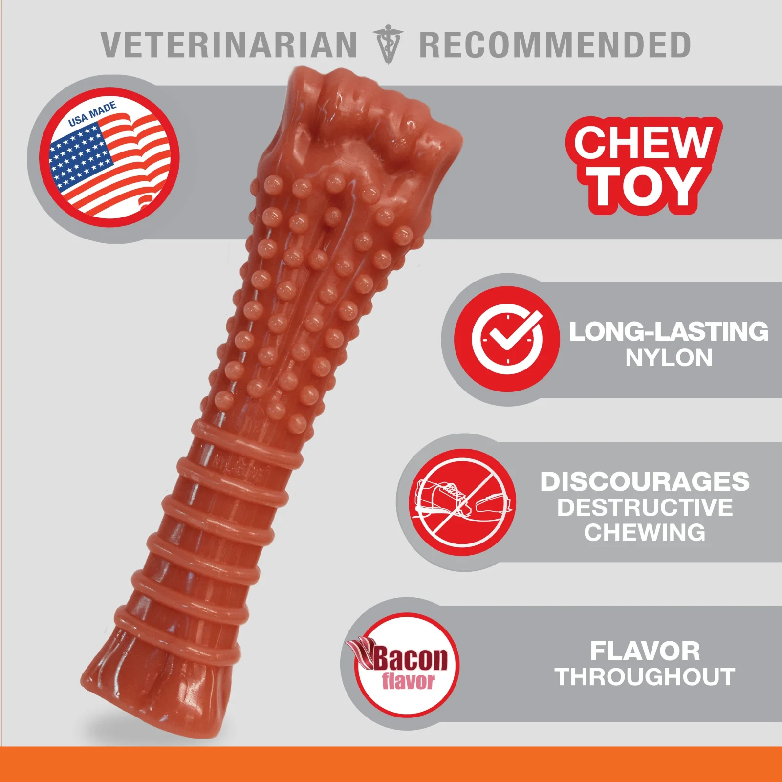 Nylabone DuraChew Textured Bacon Blister Card Souper - Image 2